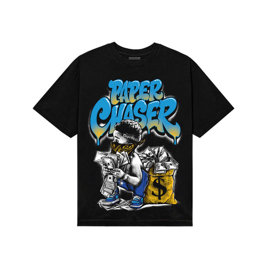 Royal Blue Sneakers DopeSkill T-Shirt Paper Chaser Boy Graphic Streetwear - Black