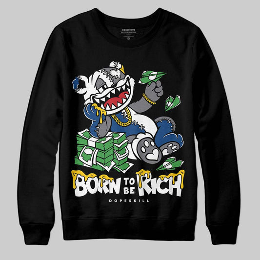 Jordan 9 Retro 'Flint Grey' 2026 DopeSkill Sweatshirt Born To Be Rich Graphic Streetwear - Black