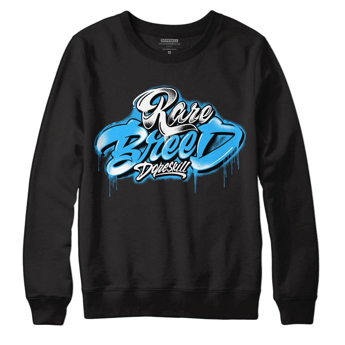 Jordan 1 High Retro OG “University Blue” DopeSkill Sweatshirt Rare Breed Type Graphic Streetwear - Black