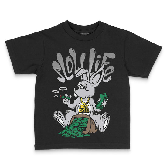 Grey Sneakers DopeSkill Toddler Kids T-shirt Slow Life Graphic Streetwear - Black