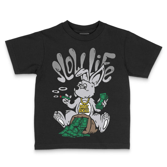 Grey Sneakers DopeSkill Toddler Kids T-shirt Slow Life Graphic Streetwear - Black