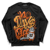 Jordan 12 Retro Brilliant Orange DopeSkill Long Sleeve T-Shirt No Days Off Graphic Streetwear - Black