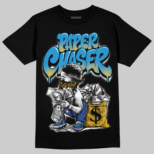 Royal Blue Sneakers DopeSkill T-Shirt Paper Chaser Boy Graphic Streetwear - Black