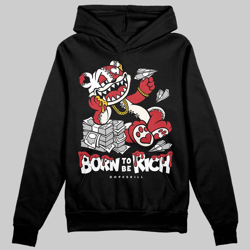 Jordan 4 “Flight Club” DopeSkill Hoodie Sweatshirt Born To Be Rich Graphic Streetwear - Black