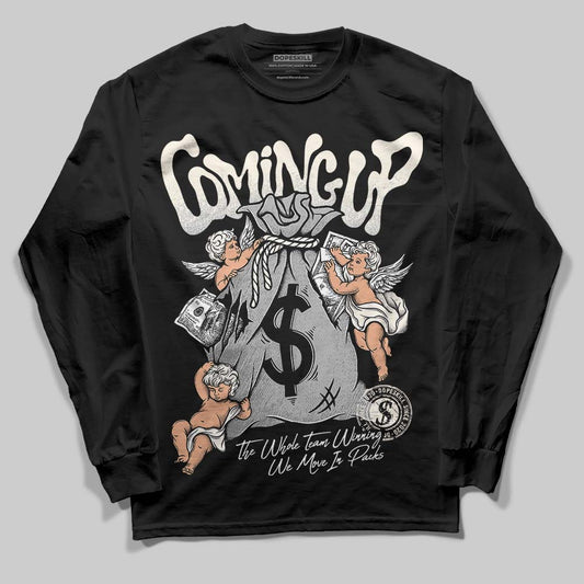 Jordan 3 “Off Noir” DopeSkill Long Sleeve T-Shirt Money Bag Coming Up Graphic Streetwear - Black