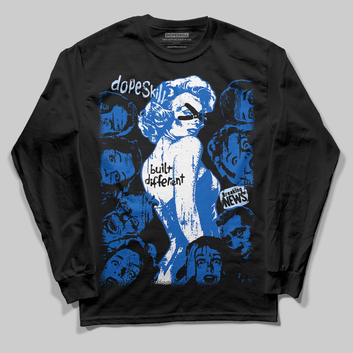 Jordan 11 "Space Jam" (2026) DopeSkill Long Sleeve T-Shirt Built Different Graphic Streetwear - Black