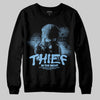 University Blue Sneakers DopeSkill Sweatshirt Thief In The Night Graphic Streetwear - Black