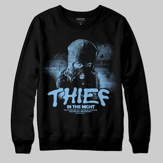 University Blue Sneakers DopeSkill Sweatshirt Thief In The Night Graphic Streetwear - Black
