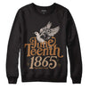 Jordan 3 Retro Palomino DopeSkill Sweatshirt Juneteenth 1865 Graphic Streetwear - Black