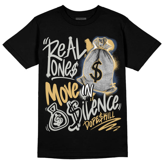 A Ma Maniere x Jordan 5 Dawn “Photon Dust” DopeSkill T-Shirt Real Ones Move In Silence Graphic Streetwear - Black