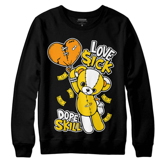 Jordan 6 “Yellow Ochre” DopeSkill Sweatshirt Love Sick Graphic Streetwear - Black