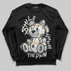 Jordan 5 Retro Reverse Metallic DopeSkill Long Sleeve T-Shirt Smile Through The Pain Graphic Streetwear - Black