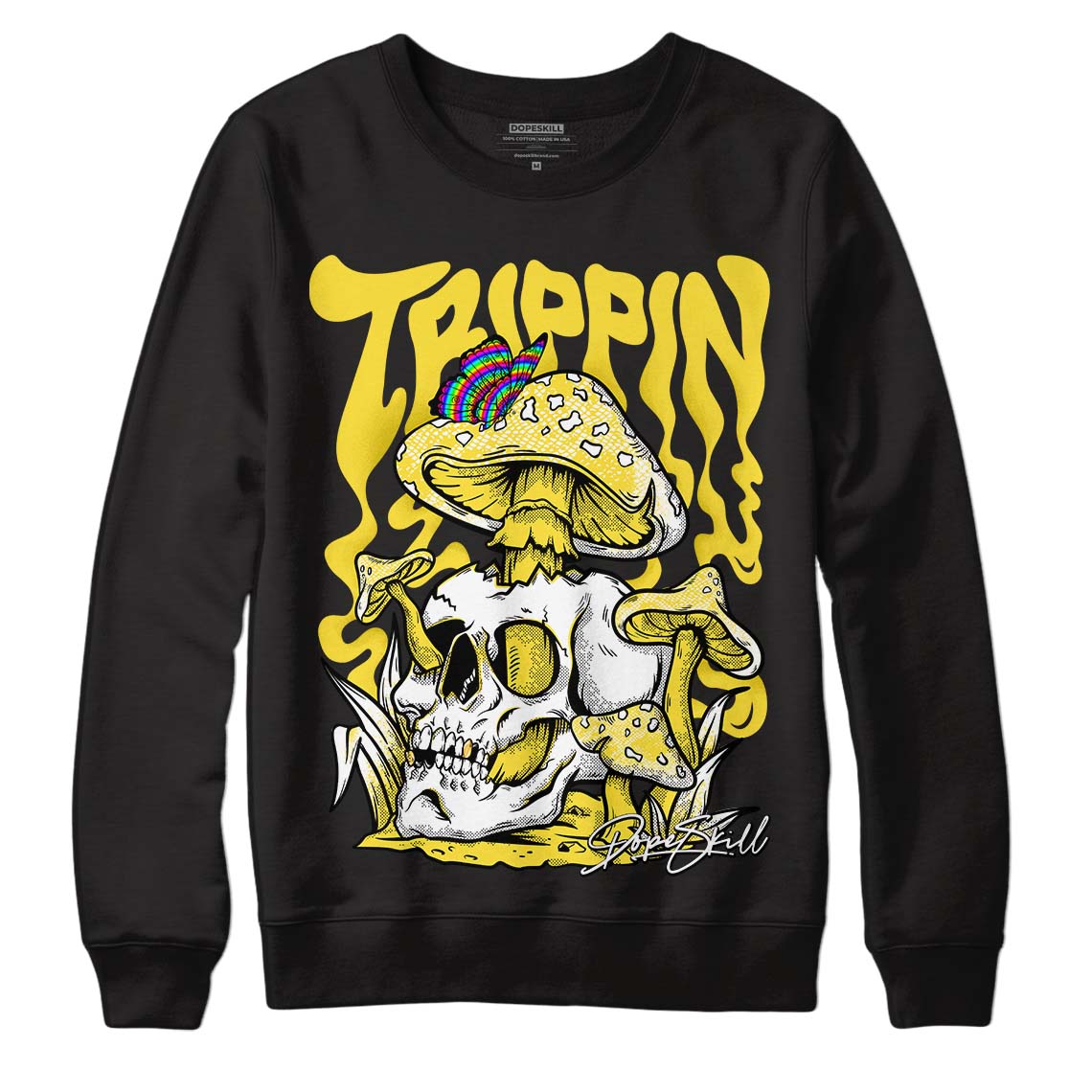 Jordan 11 Low 'Yellow Snakeskin' DopeSkill Sweatshirt Trippin Graphic Streetwear - Black