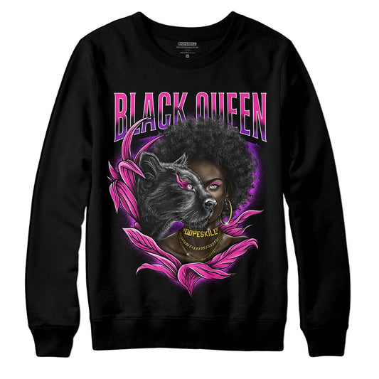 Pink Sneakers DopeSkill Sweatshirt New Black Queen Graphic Streetwear - Black