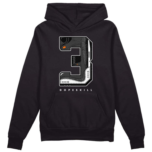 Jordan 3 Retro 'Fear Pack' DopeSkill Hoodie Sweatshirt No.3 Graphic Streetwear - Black