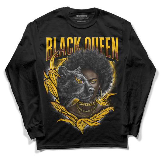 Dunk Yellow Bordeaux DopeSkill Long Sleeve T-Shirt New Black Queen Graphic Streetwear - Black