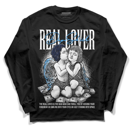 Jordan 3 "Midnight Navy" DopeSkill Long Sleeve T-Shirt Real Lover Graphic Streetwear - Black