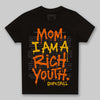Orange, Black and White Sneakers DopeSkill Toddler Kids T-shirt Mom, I Am A Rich Youth Graphic Streetwear - Black