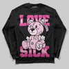 Pink Sneakers DopeSkill Long Sleeve T-Shirt Love Sick Graphic Streetwear - Black