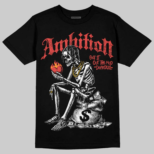 Red Sneakers DopeSkill T-Shirt Ambition Graphic Streetwear - Black