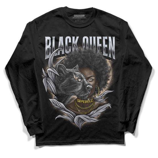 Jordan 4 Retro Frozen Moments DopeSkill Long Sleeve T-Shirt New Black Queen Graphic Streetwear - Black