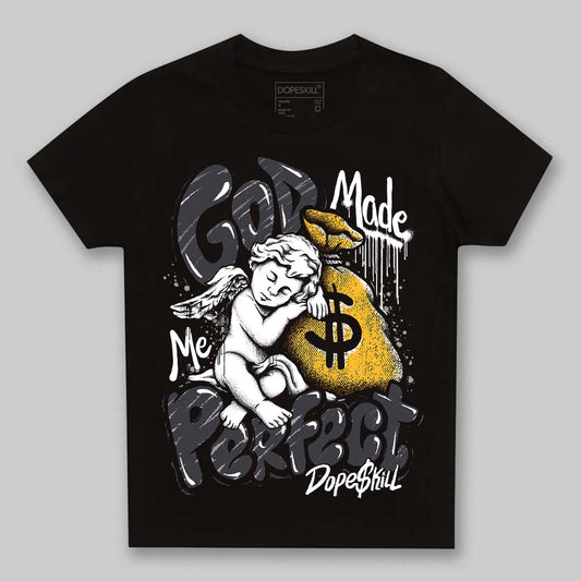 Jordan 3 Retro Black Cat DopeSkill Toddler Kids T-shirt God Made Me Perfect Graphic Streetwear - Black