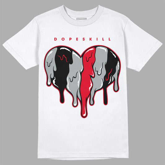 AJ 4 Bred DopeSkill T-Shirt Slime Drip Heart Graphic