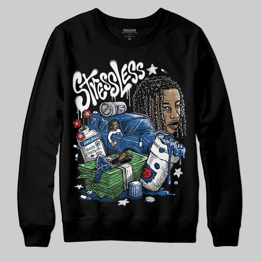 Jordan 1 Low OG “Storm Blue” DopeSkill Sweatshirt Stressless Graphic Streetwear - Black