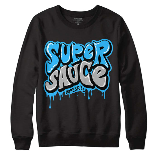 Jordan 2 Low "University Blue" DopeSkill Sweatshirt Super Sauce Graphic Streetwear - Black