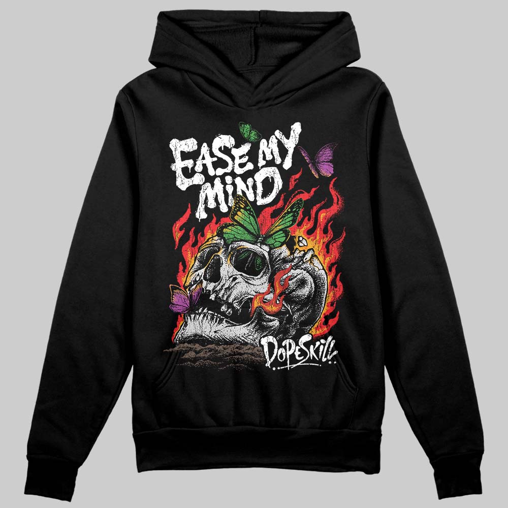 Black and White Sneakers DopeSkill Hoodie Sweatshirt Ease My Mind Graphic Streetwear - Black