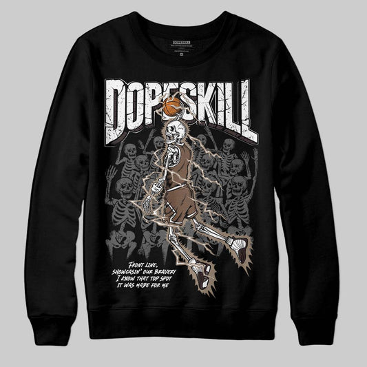 SoleFly x Air Jordan 12 Retro SP 'Cafecito/Baroque Brown' DopeSkill Sweatshirt Thunder Dunk Graphic Streetwear - Black