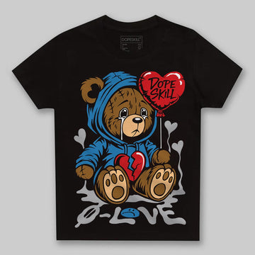 Jordan 3 Retro OG Rare Air DopeSkill Toddler Kids T-shirt Broken Bear Graphic Streetwear - Black