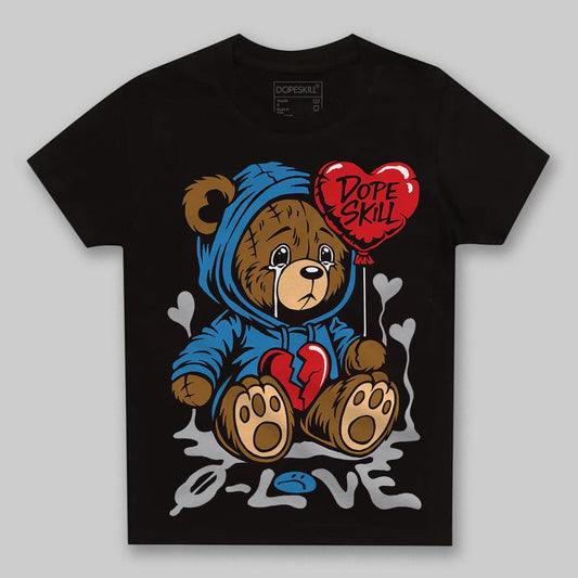 Jordan 3 Retro OG Rare Air DopeSkill Toddler Kids T-shirt Broken Bear Graphic Streetwear - Black