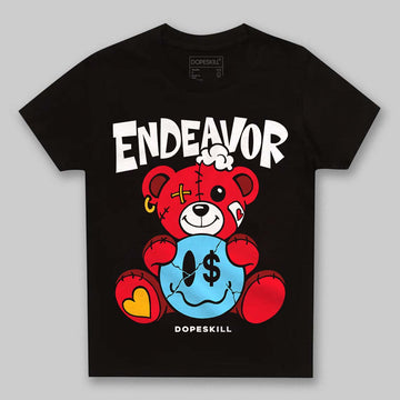 Red Sneakers DopeSkill Toddler Kids T-shirt Endeavor Graphic Streetwear - Black