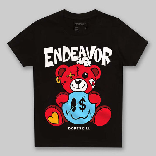 Red Sneakers DopeSkill Toddler Kids T-shirt Endeavor Graphic Streetwear - Black