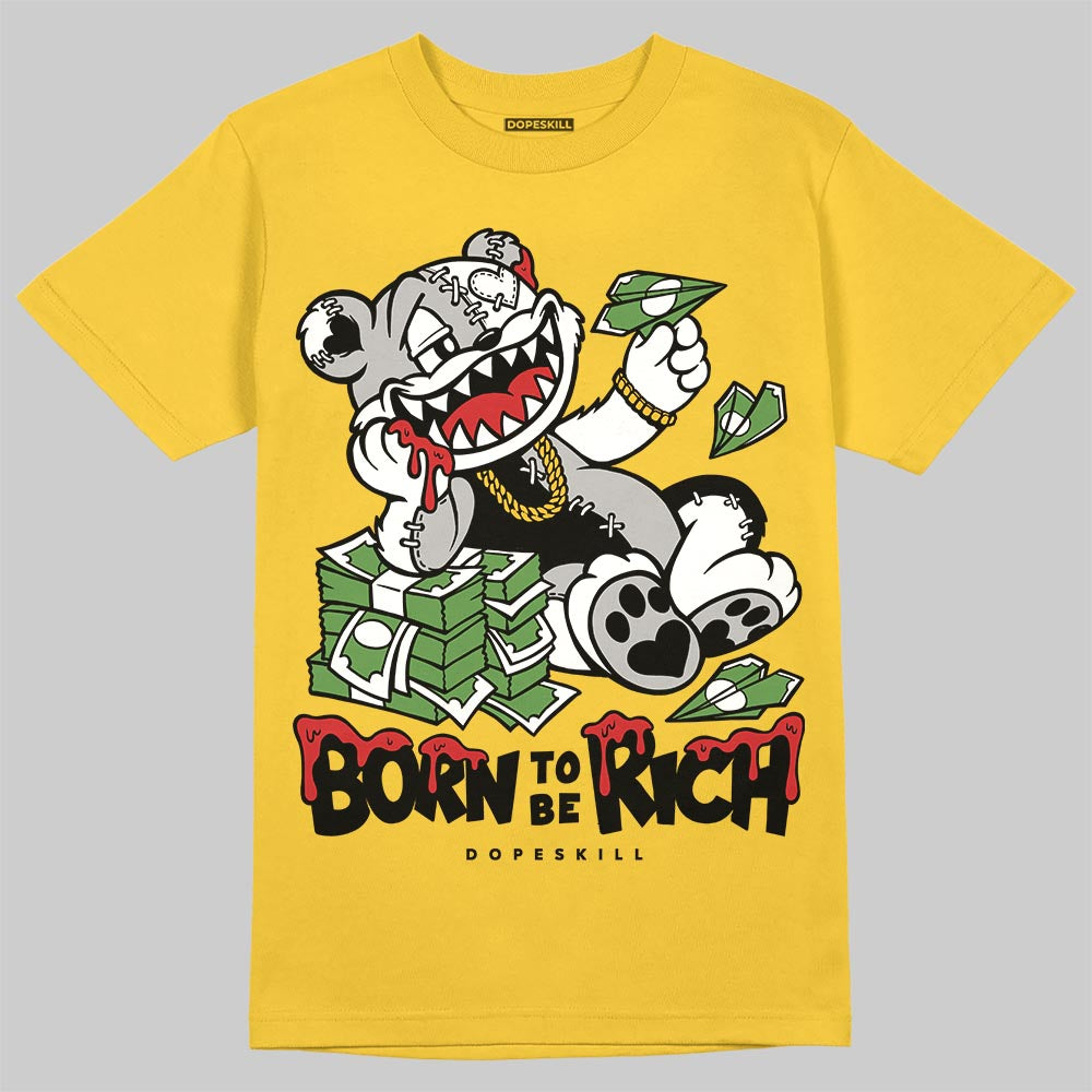 Jordan 5 'Tokyo' DopeSkill T-Shirt Born To Be Rich Graphic Streetwear - Gold