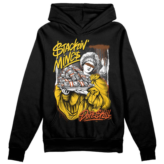 Yellow Sneakers DopeSkill Hoodie Sweatshirt Stackin Mines Graphic Streetwear - Black