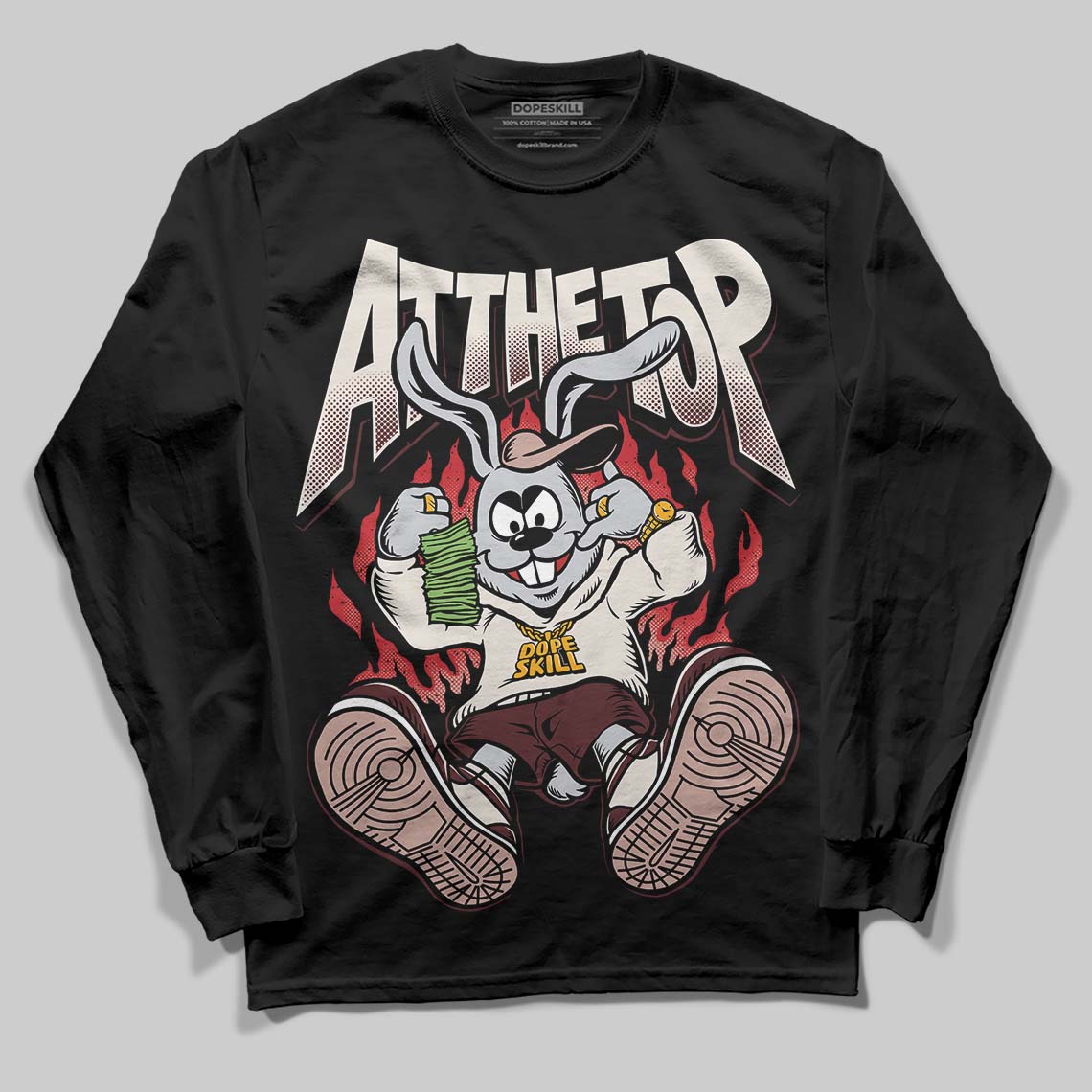 Jordan 11 “China” DopeSkill Long Sleeve T-Shirt At The Top Graphic Streetwear - Black