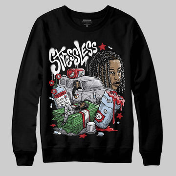 Jordan 5 Retro OG Black Metallic Reimagined DopeSkill Sweatshirt Stressless Graphic Streetwear - black