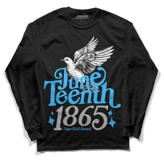 Jordan 2 Low "University Blue" DopeSkill Long Sleeve T-Shirt Juneteenth 1865 Graphic Streetwear - Black