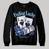 University Blue Sneakers DopeSkill Sweatshirt Feeling Lucky Graphic Streetwear - Black
