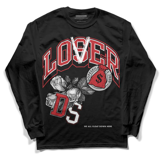 Jordan 12 “Red Taxi” DopeSkill Long Sleeve T-Shirt Loser Lover Graphic Streetwear - Black