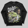 Jordan 5 “Luminous Green” DopeSkill Long Sleeve T-Shirt Stressless Graphic Streetwear - Black