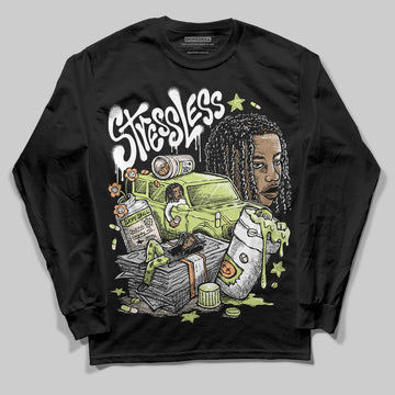 Jordan 5 “Luminous Green” DopeSkill Long Sleeve T-Shirt Stressless Graphic Streetwear - Black