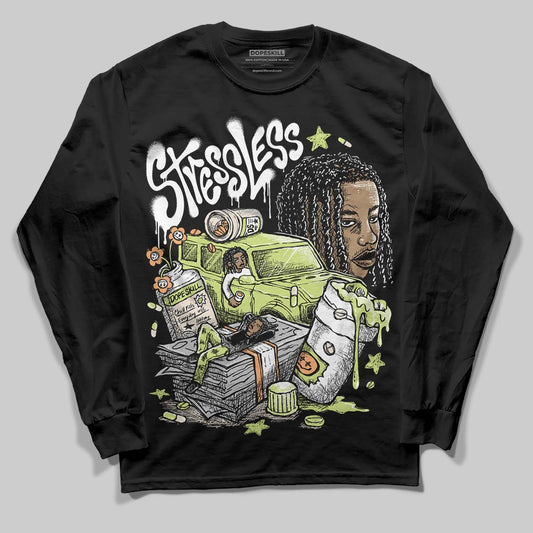 Jordan 5 “Luminous Green” DopeSkill Long Sleeve T-Shirt Stressless Graphic Streetwear - Black