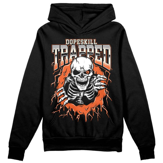 Jordan 3 Georgia Peach DopeSkill Hoodie Sweatshirt Trapped Halloween Graphic Streetwear - Black