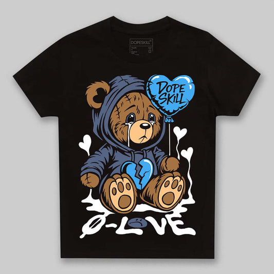 Jordan 11 Retro Low Diffused Blue DopeSkill Toddler Kids T-shirt Broken Bear Graphic Streetwear - Black