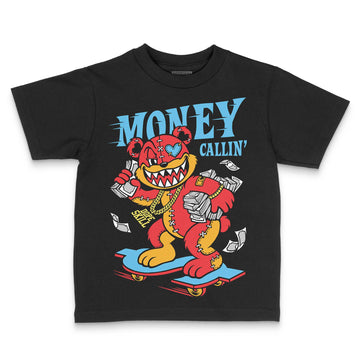 Red Sneakers DopeSkill Toddler Kids T-shirt Money Callin' Graphic Streetwear - Black
