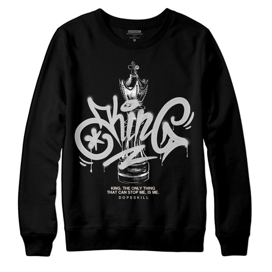 Jordan 3 “Off Noir” DopeSkill Sweatshirt King Chess Graphic Streetwear - Black