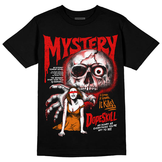 Jordan 4 Retro Red Cement DopeSkill T-Shirt Mystery Ghostly Grasp Graphic Streetwear - Black